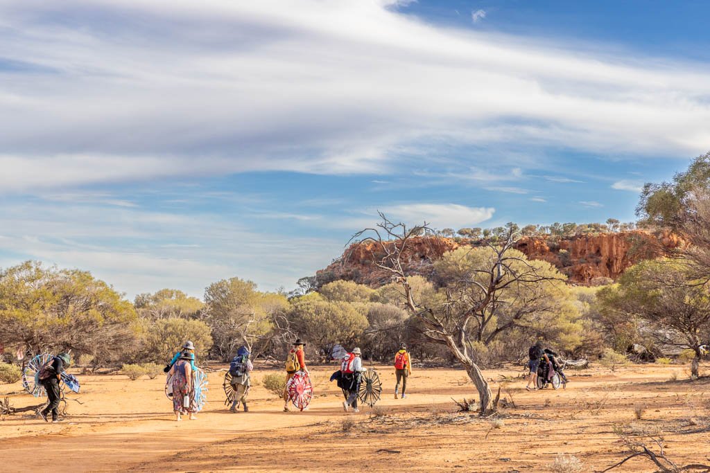 The Reclaim the Void camp is held amongst the beautiful breakaway country of the Goldfields