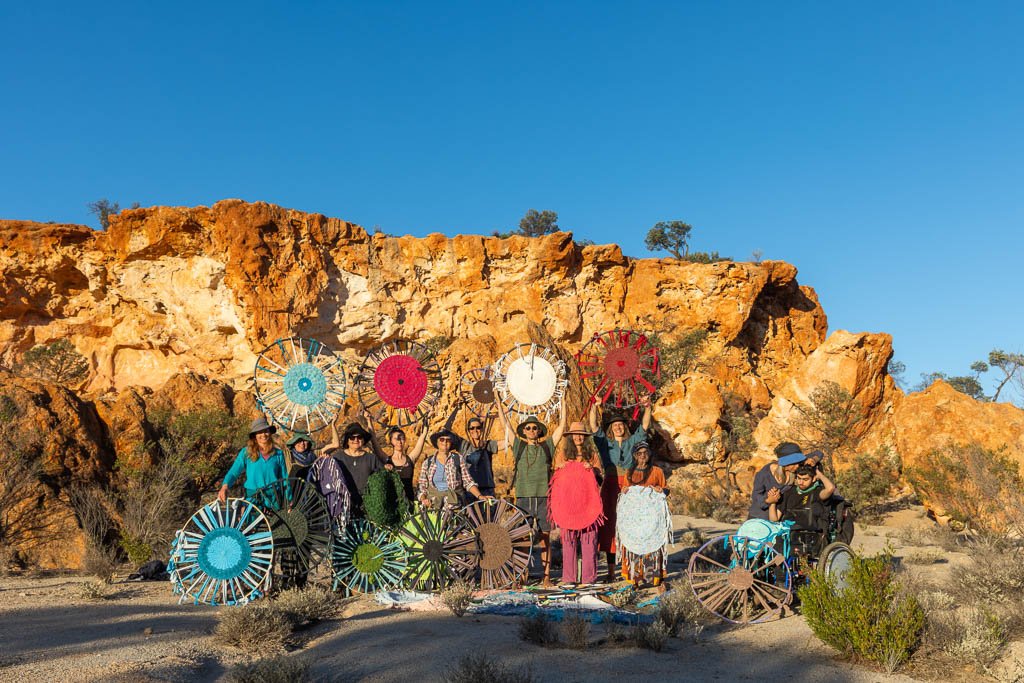 The participants of the 2023 Reclaim The Void camp in the northern Goldfields of Western Australia
