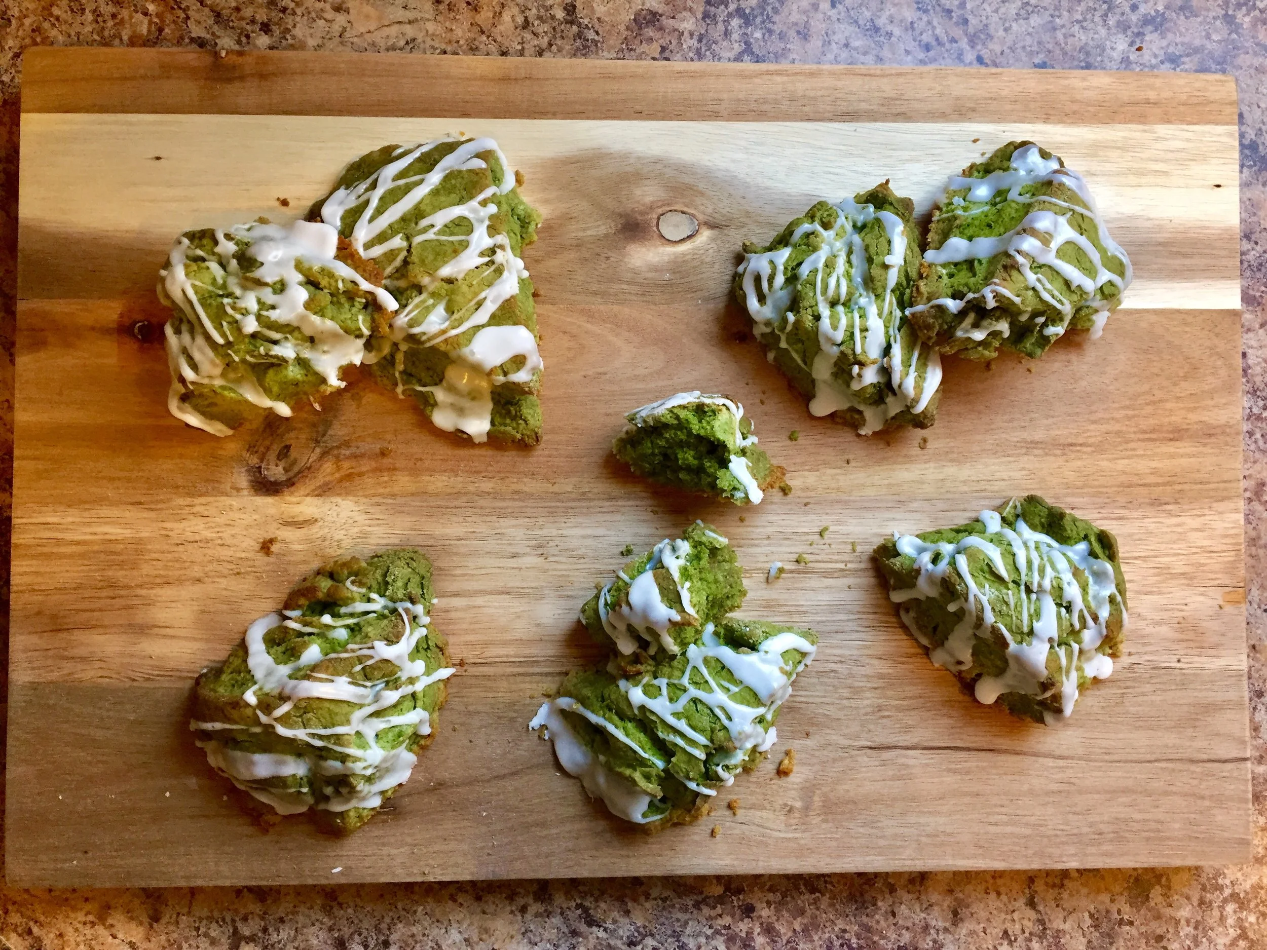 Matcha Scones with Lemon Drizzle 
