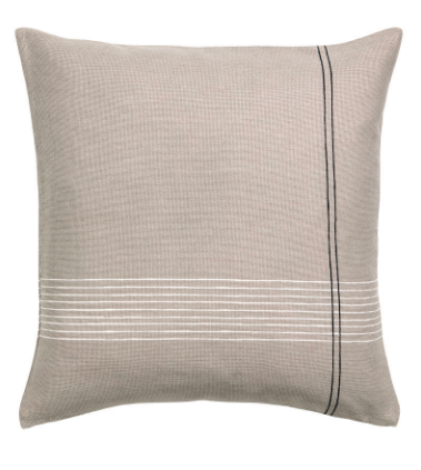 H&M- Gray Striped Cotton Cushion COver