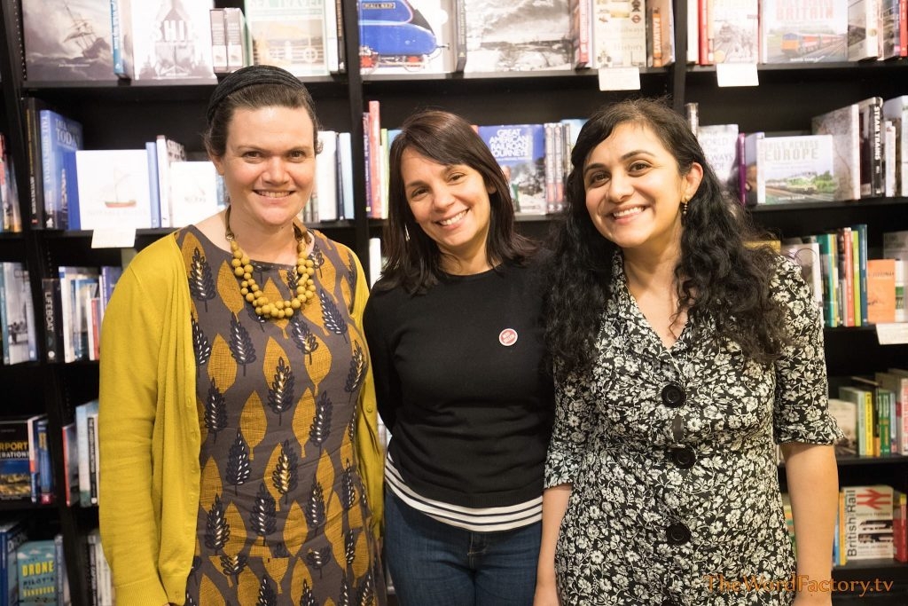 Claire Adam, Emily Devane, and Divya Ghelani at Waterstones Piccadilly - Writers in Residence 2016