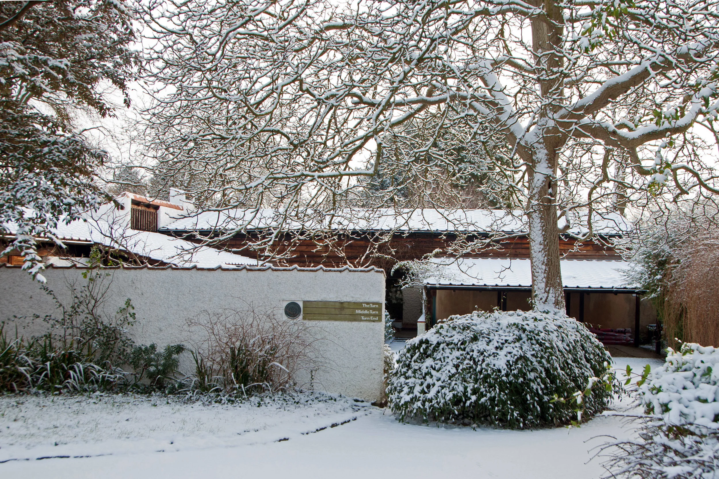 The entrance in snow December 2015