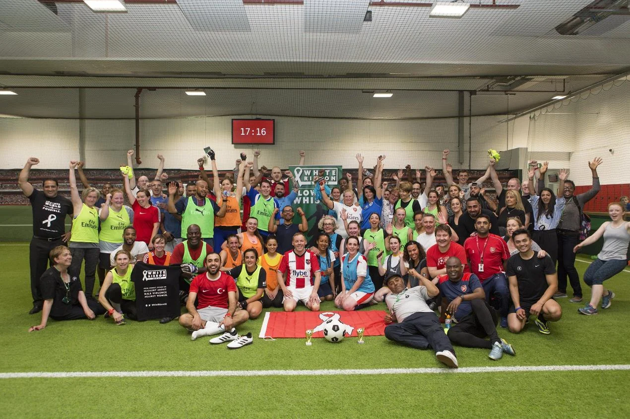 Players and teams at 'Show Domestic Violence the Red Card'