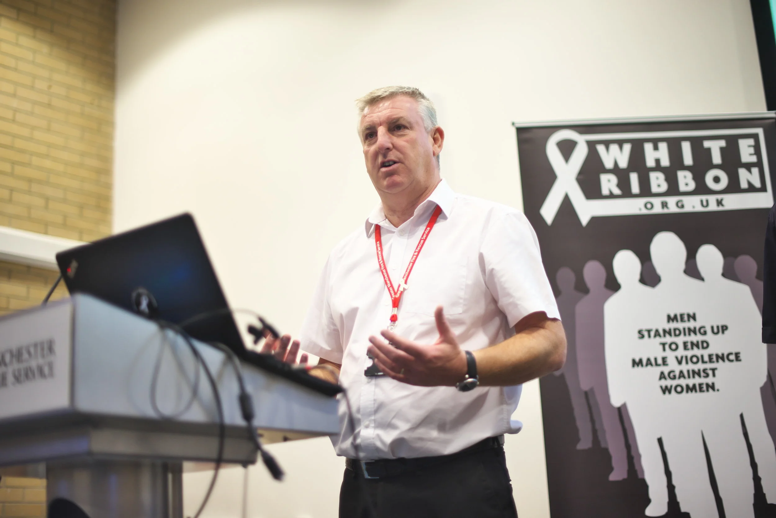 Andy Pownall speaking at the event on what it means to be an Ambassador for the campaign