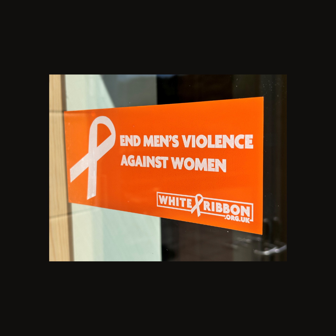 White Ribbon Window/Car Sticker