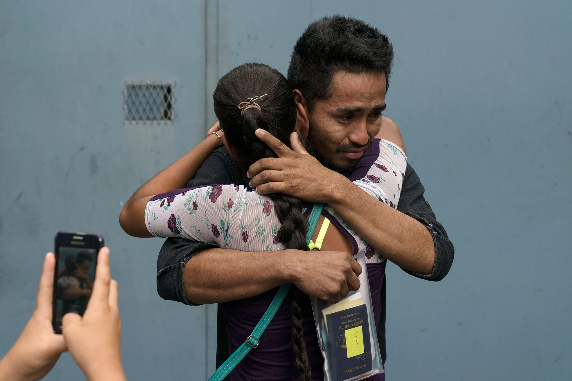 Arnovis Guidos Portillo arrives at the Migration Center in San Salvador on June 21.