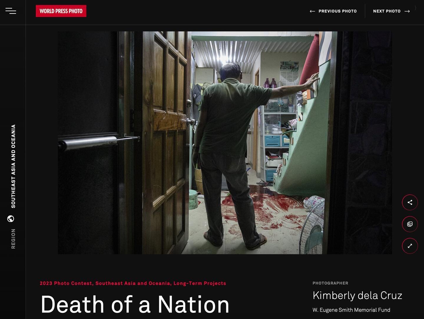 Honored and humbled to be selected as one of the regional winners of World Press Photo for Long term Projects in Southeast Asia and Oceania. 

Death of a Nation is a project of 6 years, witnessing crime scenes to funerals and the life that comes afte