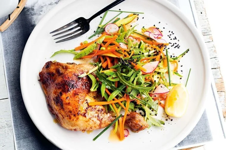 Roast Yuzu Chicken with Japanese Slaw
