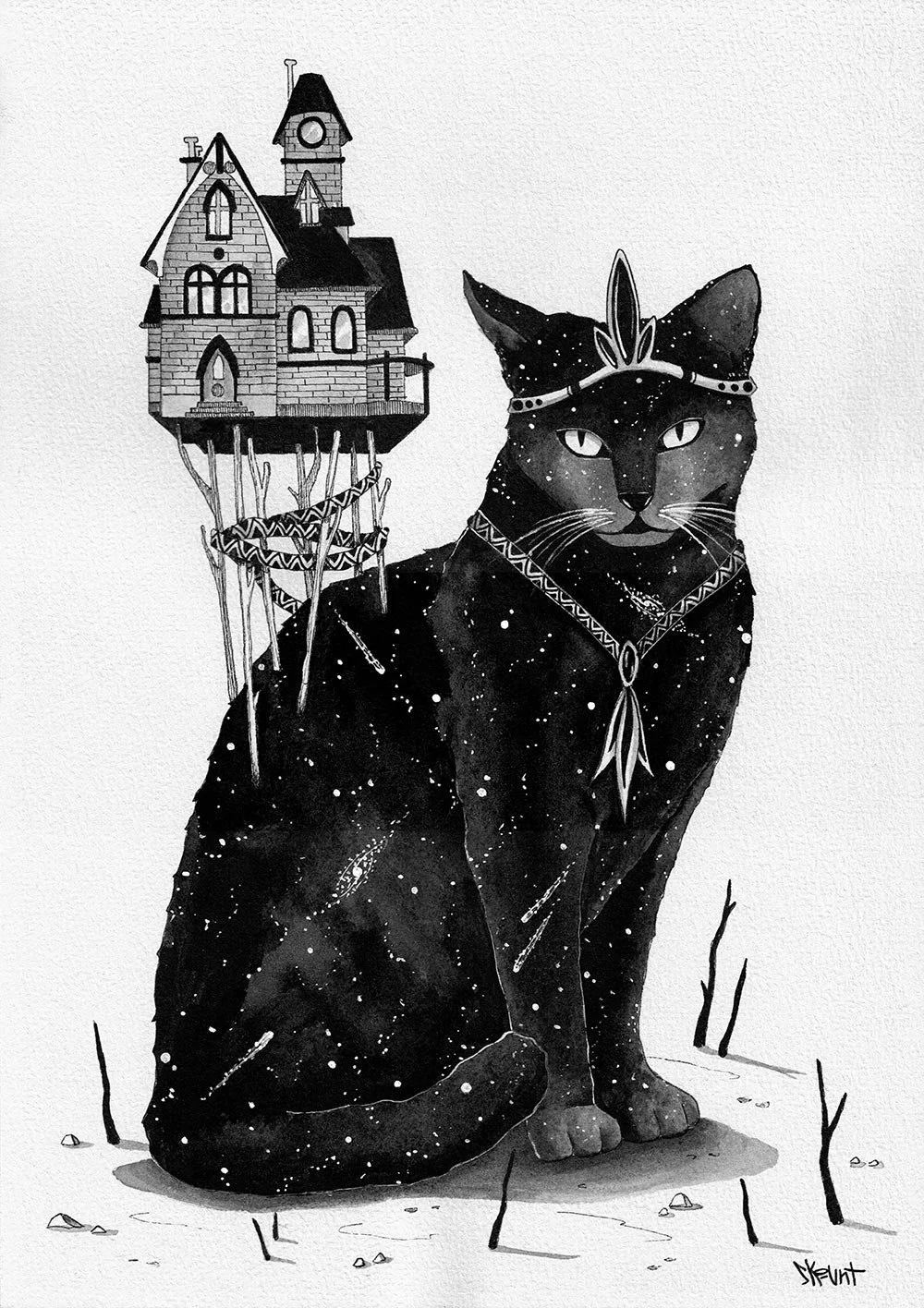 Cat illustration by Skount