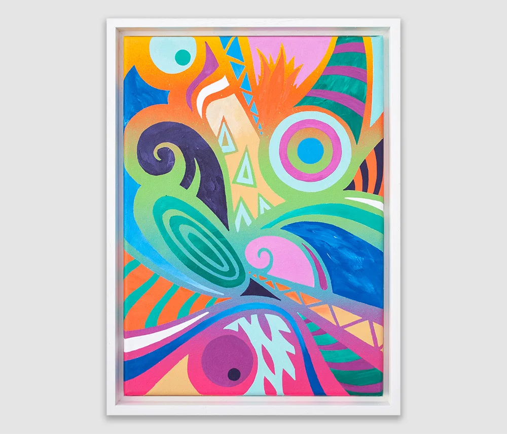 ARTIFICIAL PICO BIODIVERSITY 2 , ACRYLIC ON CANVAS 25X35 CM. 2017