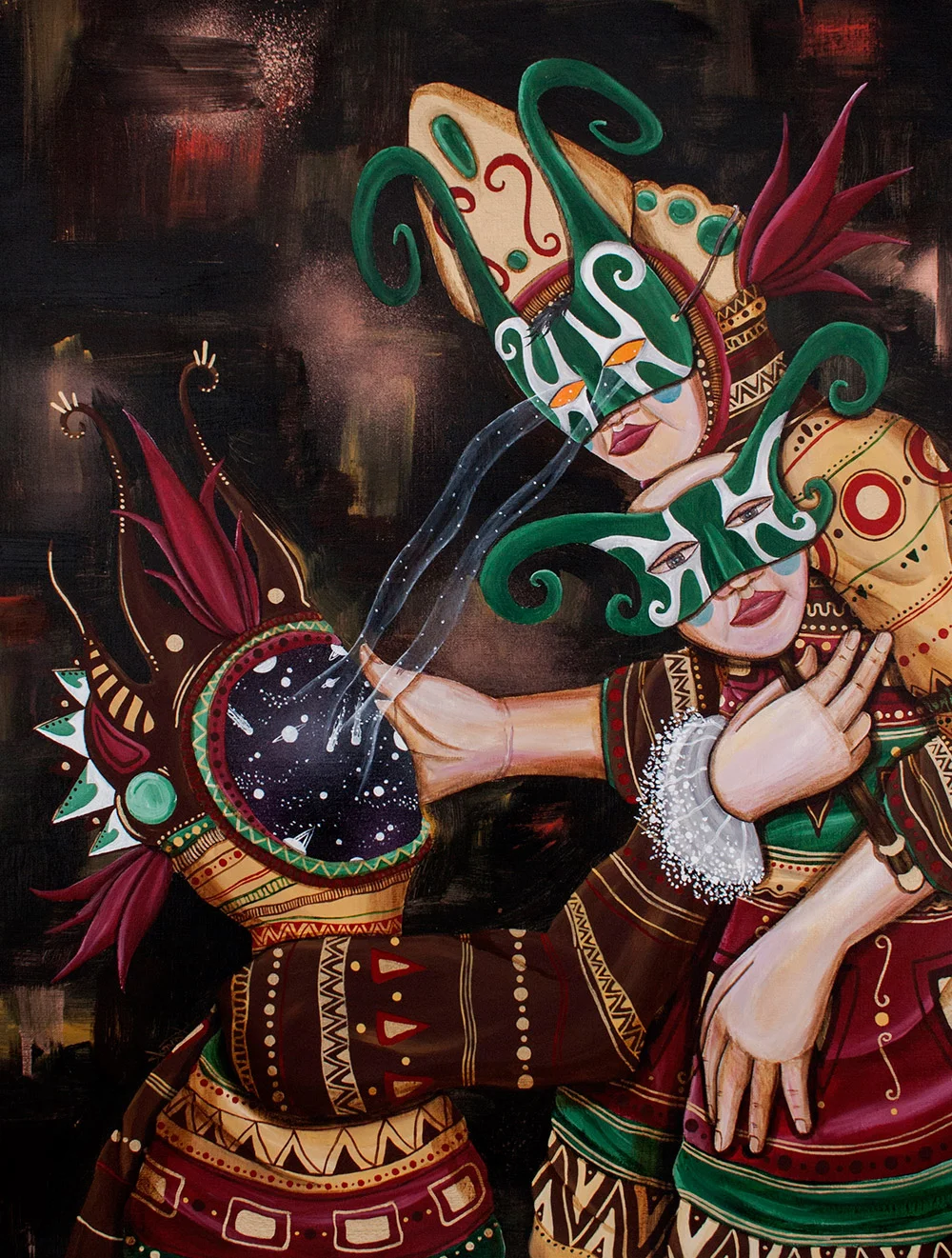 INNER TRANSMISSION, ACRYLIC ON LINEN CANVAS, 50 X 65 CM. 2015