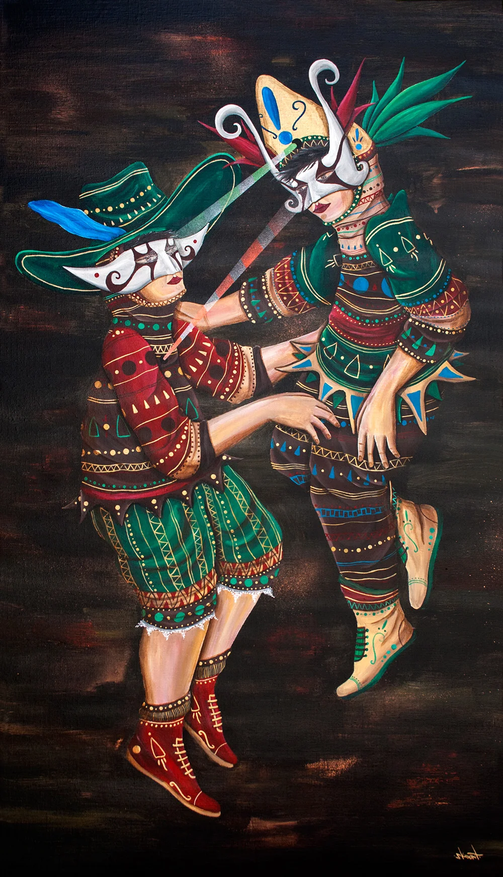 INNER RECEIVERS, ACRYLIC ON LINEN CANVAS, 60 X 110 CM. 2015