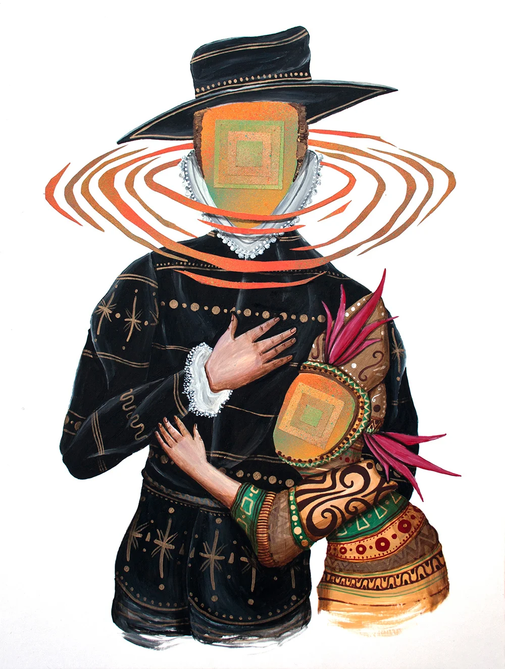 INTEGRATION , ACRYLIC AND COLLAGE ON ILLUSTRATION BOARD, 30 X 42 CM. 2015