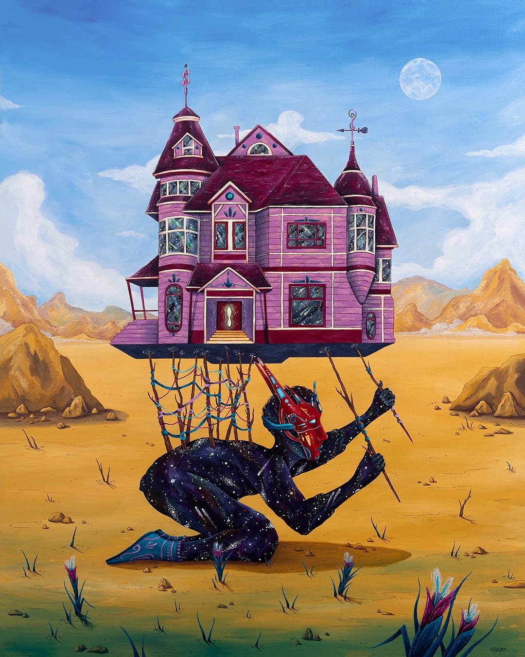 The Home We Carry 
My second painting on display at Loaded group show at @boyddunlopgallery. Curated by @johnnyromeoart ✨

Contact @boyddunlopgallery for enquiries info@boyddunlop.com

Our home is not confined to a physical place: it is a presence th