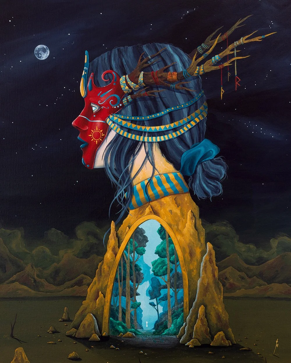 Inner eden painting detail by skount
