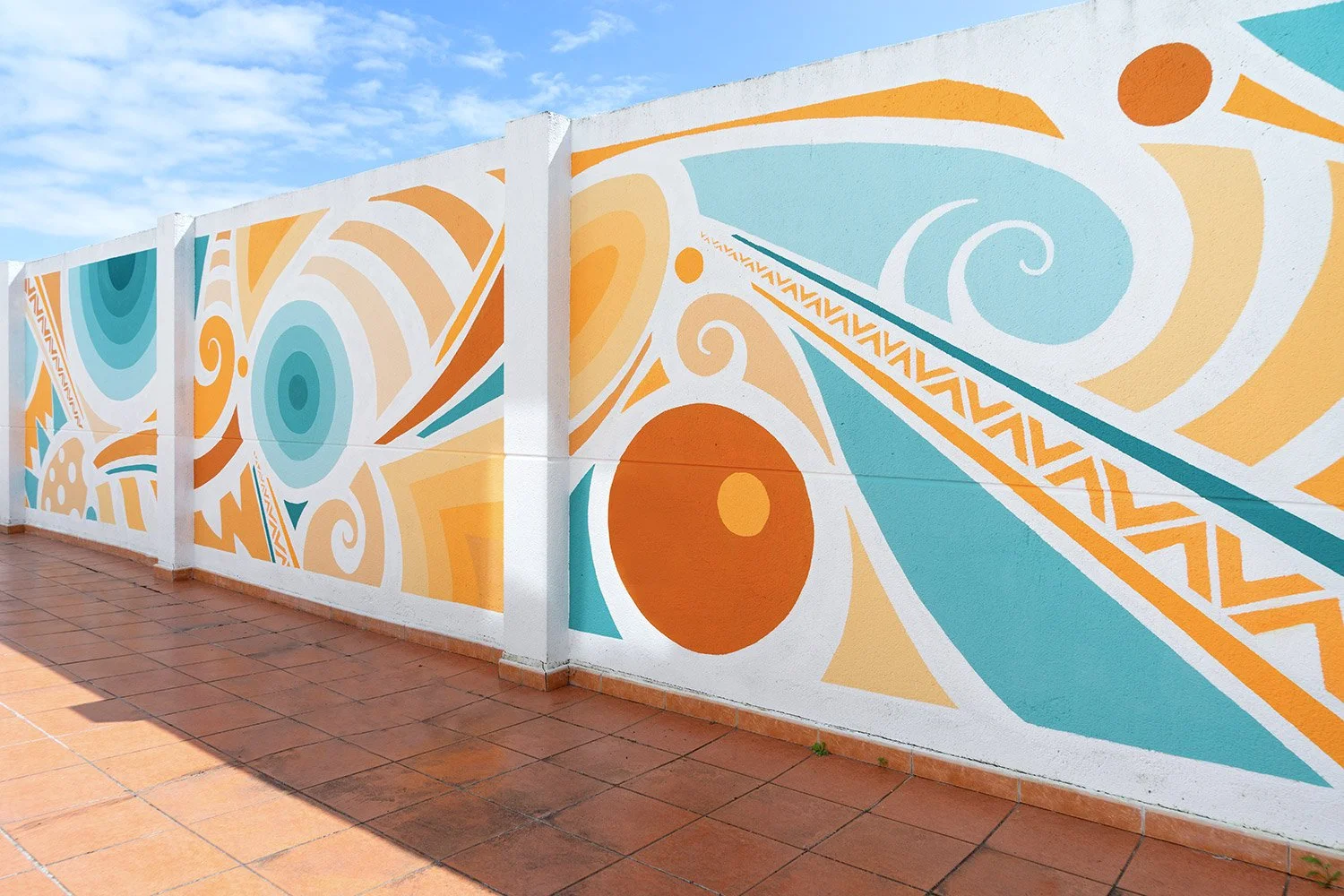 GEOMETRIC MURAL PAINTING BY SKOUNT