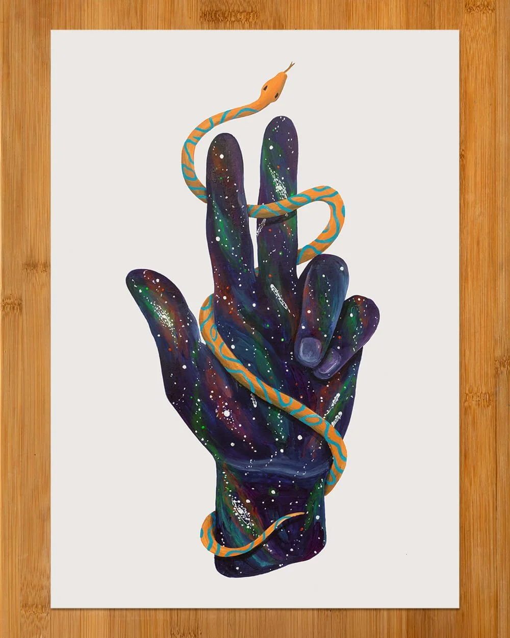 Full view of Wisdom, Power, and Vitality, a symbolic hand illustration about balance and awareness.