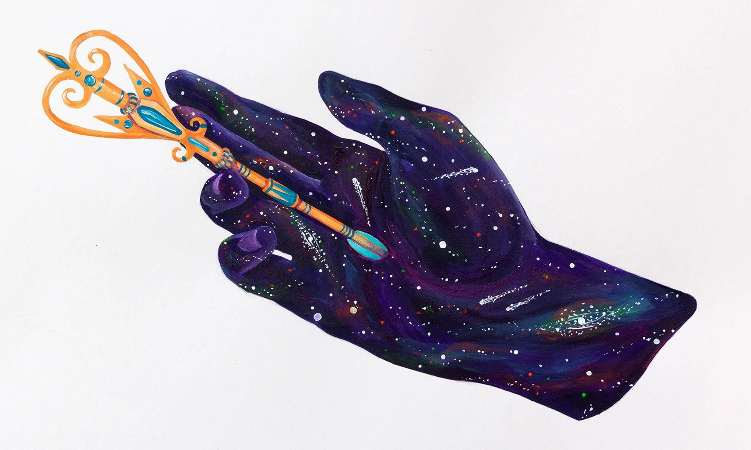 The Cosmic Hands Series by Skount, featuring seven symbolic hand illustrations exploring spirituality, alchemy, and astrology.