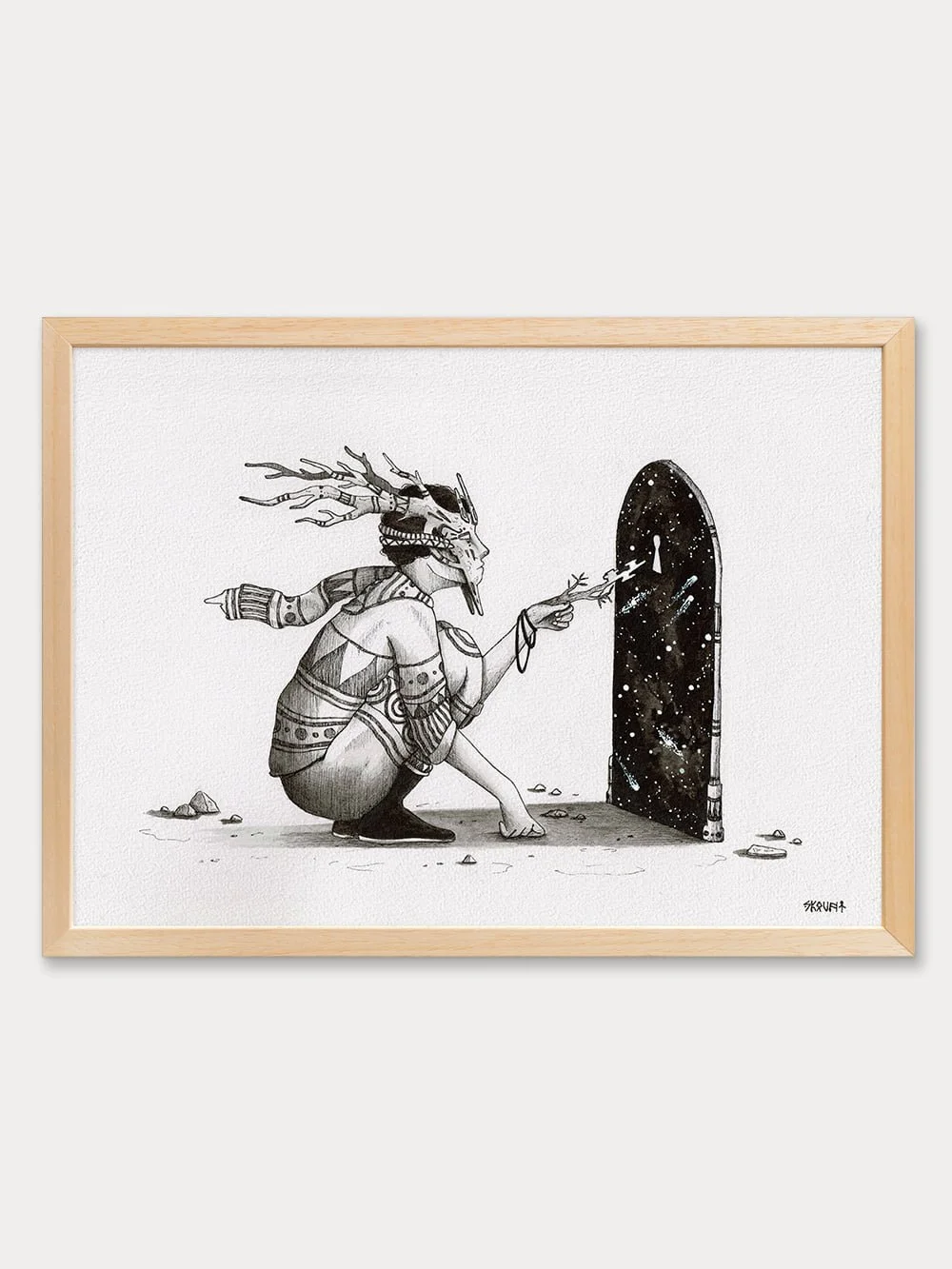 kDetail of A Key to New Beginnings highlighting the hand transforming into a key and the symbolic door.