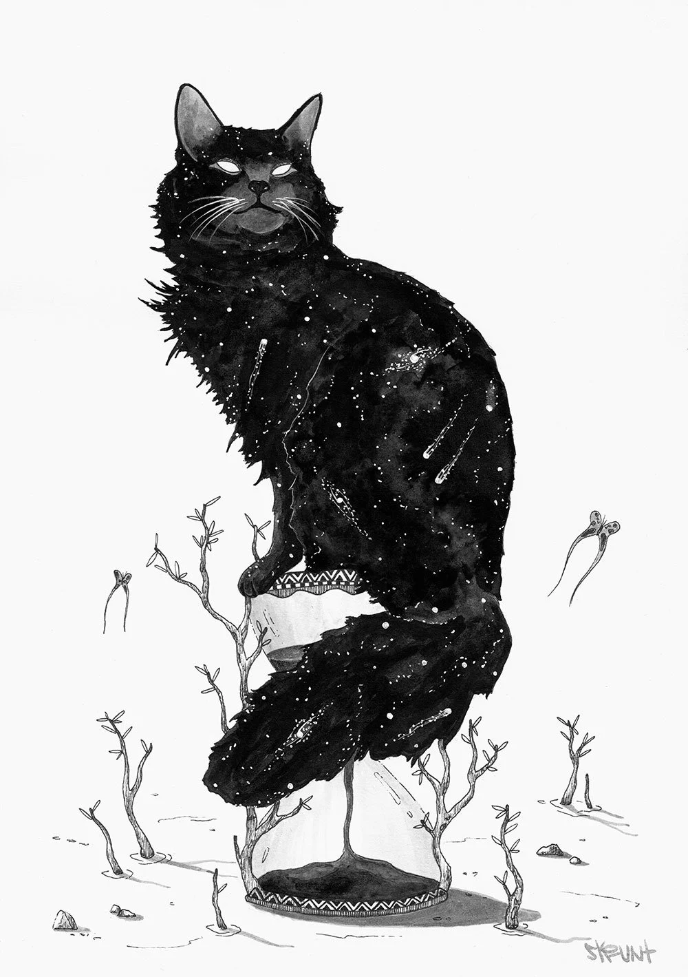 Cat illustration by Skount