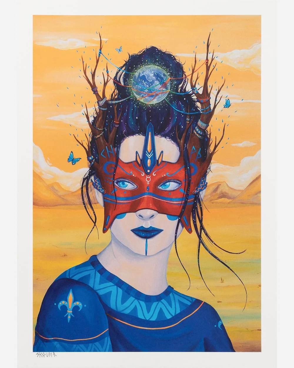 “The Divine Feminine” limited edition art print by Skount — signed, numbered, high-quality print.