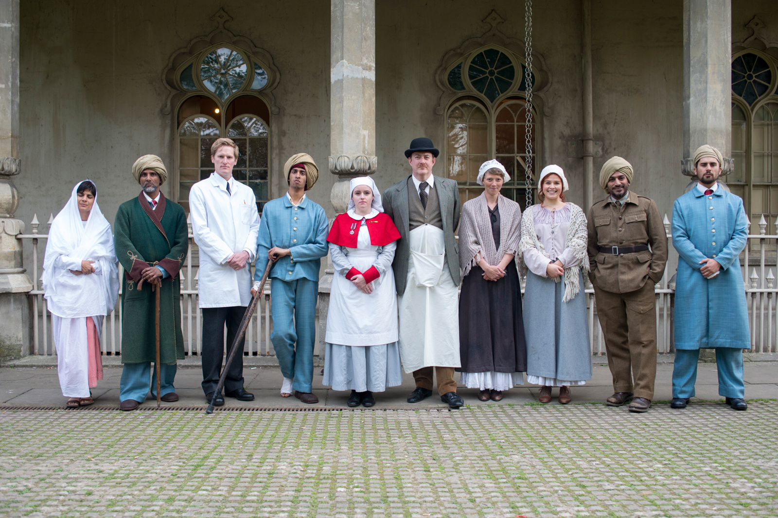 I photographed individual and group portraits of the cast in the grounds of the Royal Pavilion.