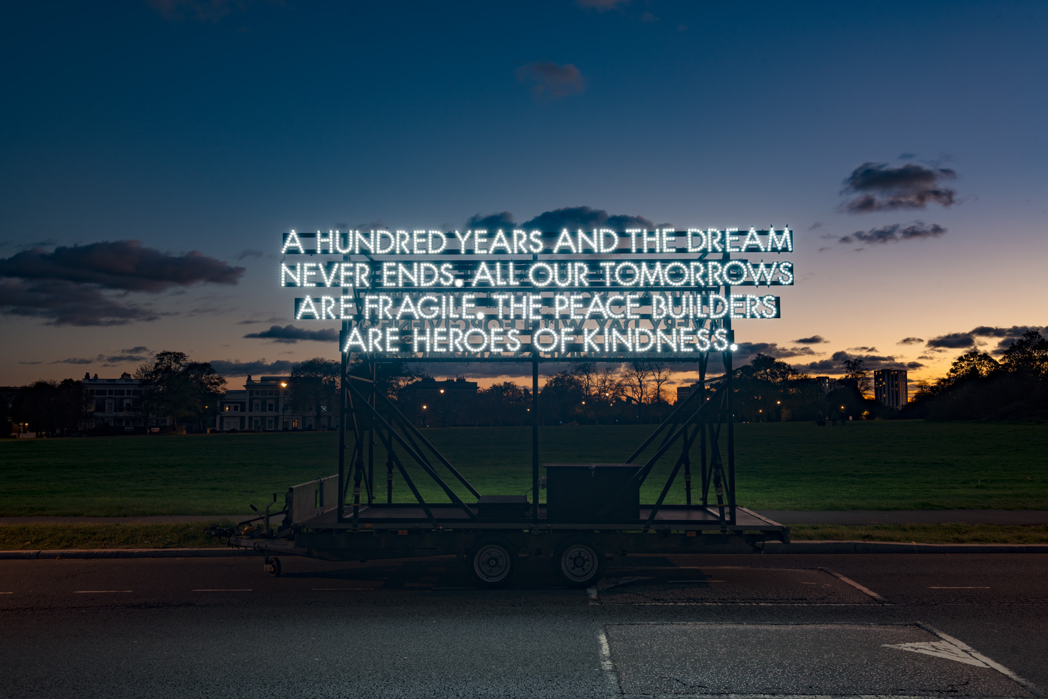 As it went local groups helped gather stories, pledges and poems of peace for a National Peace Archive.
