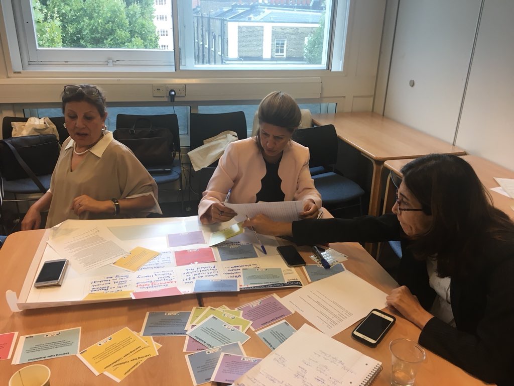 Colleagues working on a co-design workshop for the Educators for Change MOOC