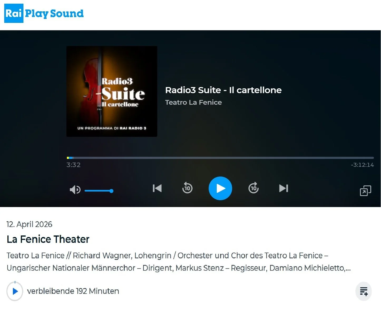 Lohengrin aus Venedig  online nachhören 