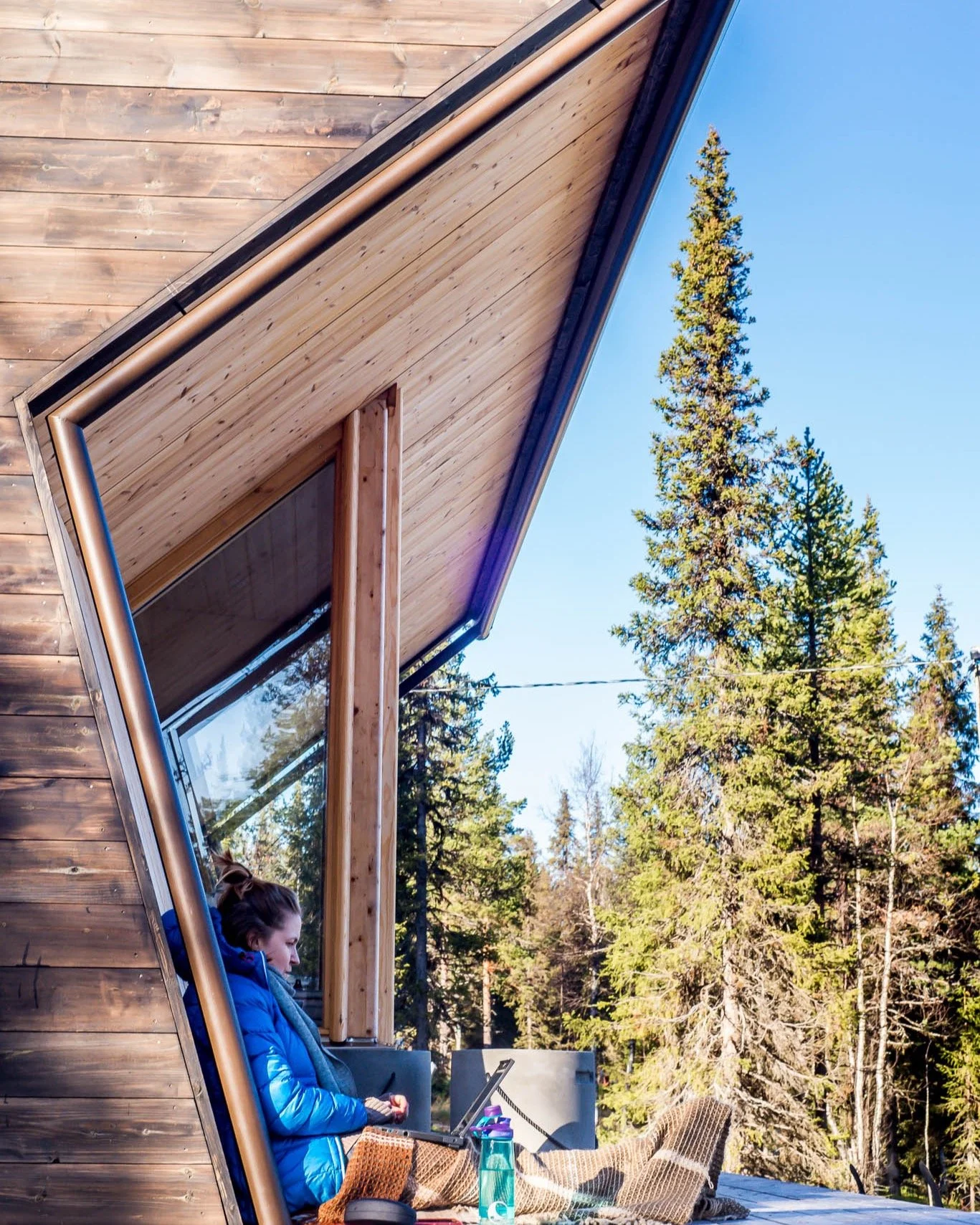 We are booked for July and August, but there's availability during September. Fall in Lapland brings quiet fire to the trees and a coldness that wakes the soul. It's a favourite time for many. You can work here. Or not. Nature is skin-close either wa