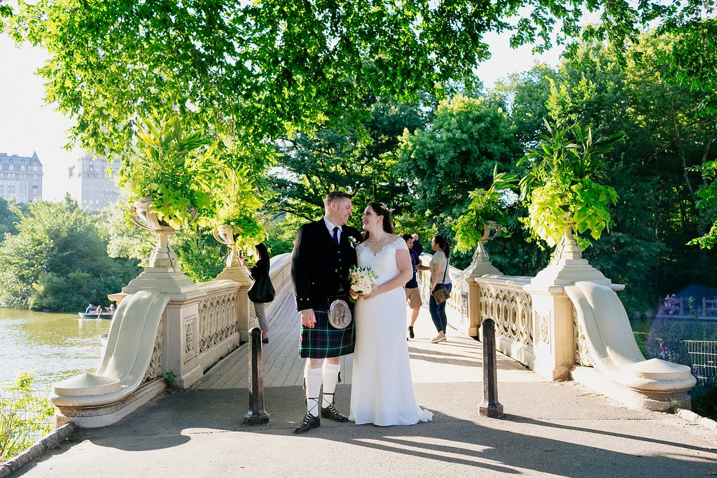 Mid July on Bow Bridge. Photo by Elope Studios / Chellise Michael Photography.