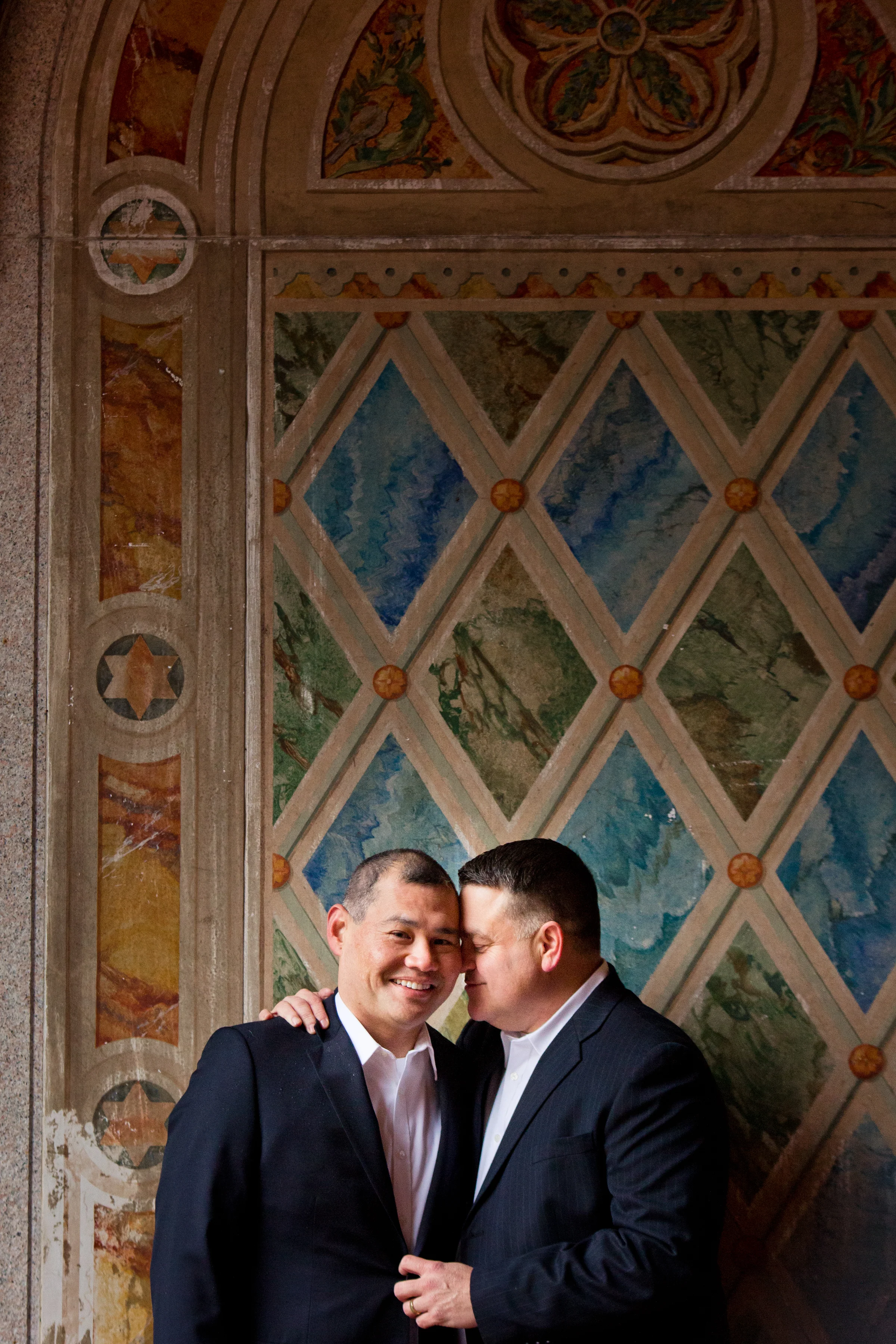 Wayne and Phil sharing a moment under the majestic Bethesda Terrace.