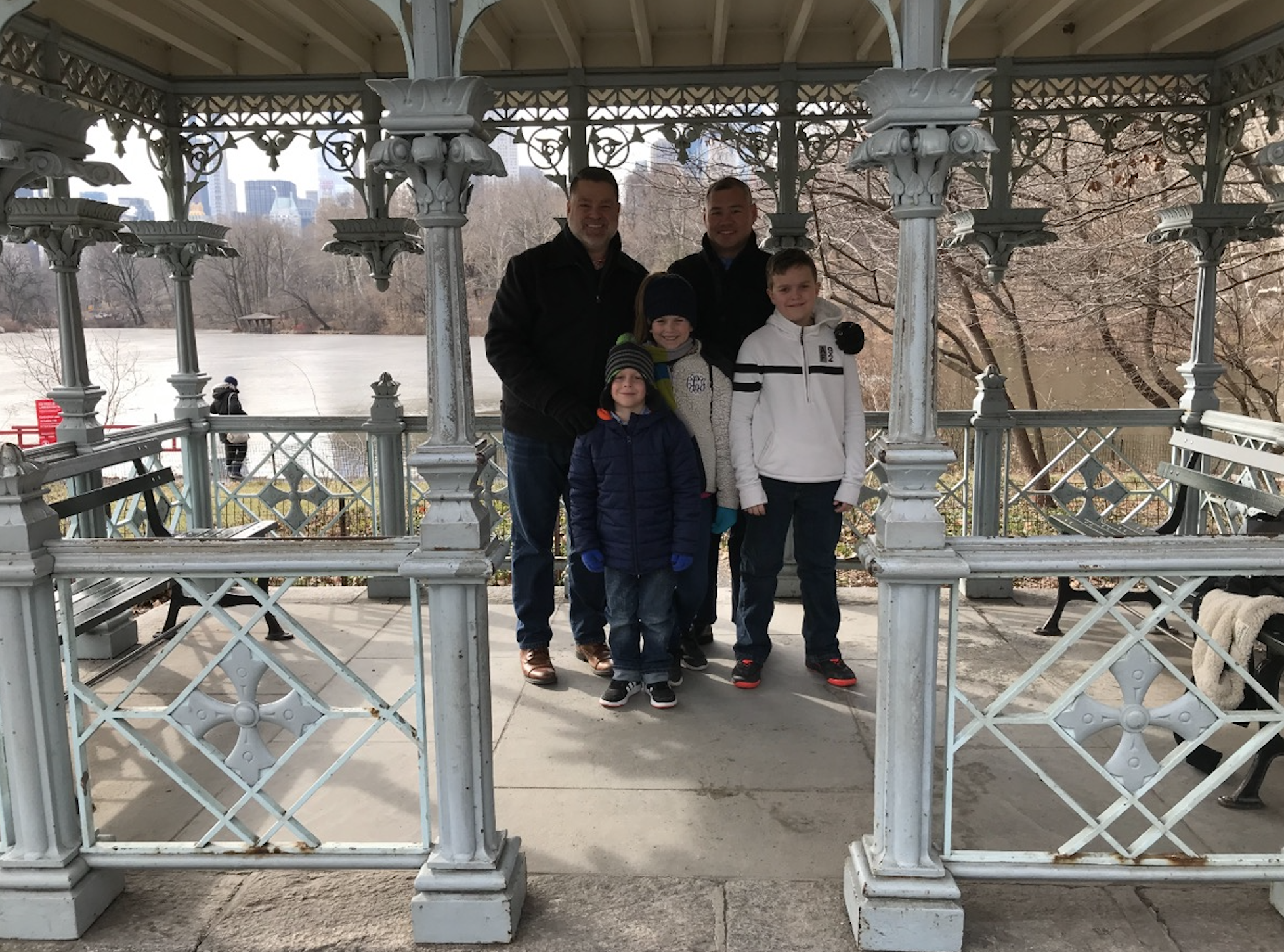 The whole fam at Ladies’ Pavilion.