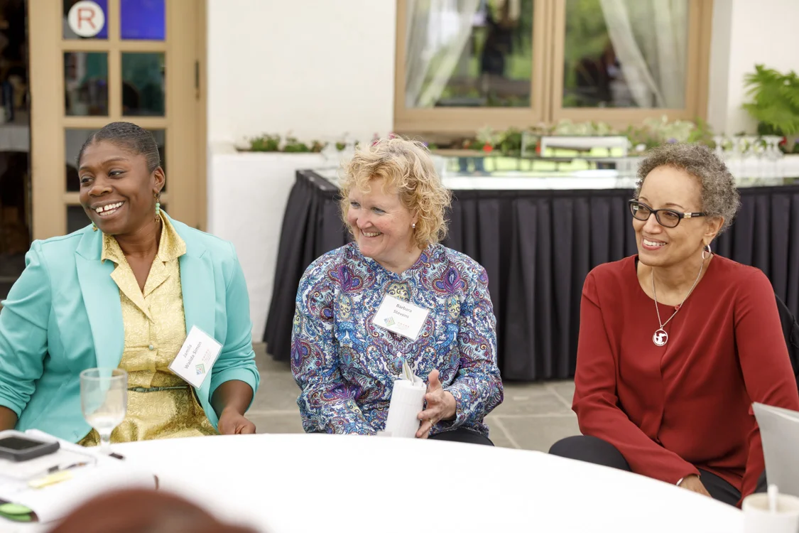 Jamila Walida Simon, Barbara Stevens, and Jackie Davis-Manigaulte at the 2017 Youth Development Research Update
