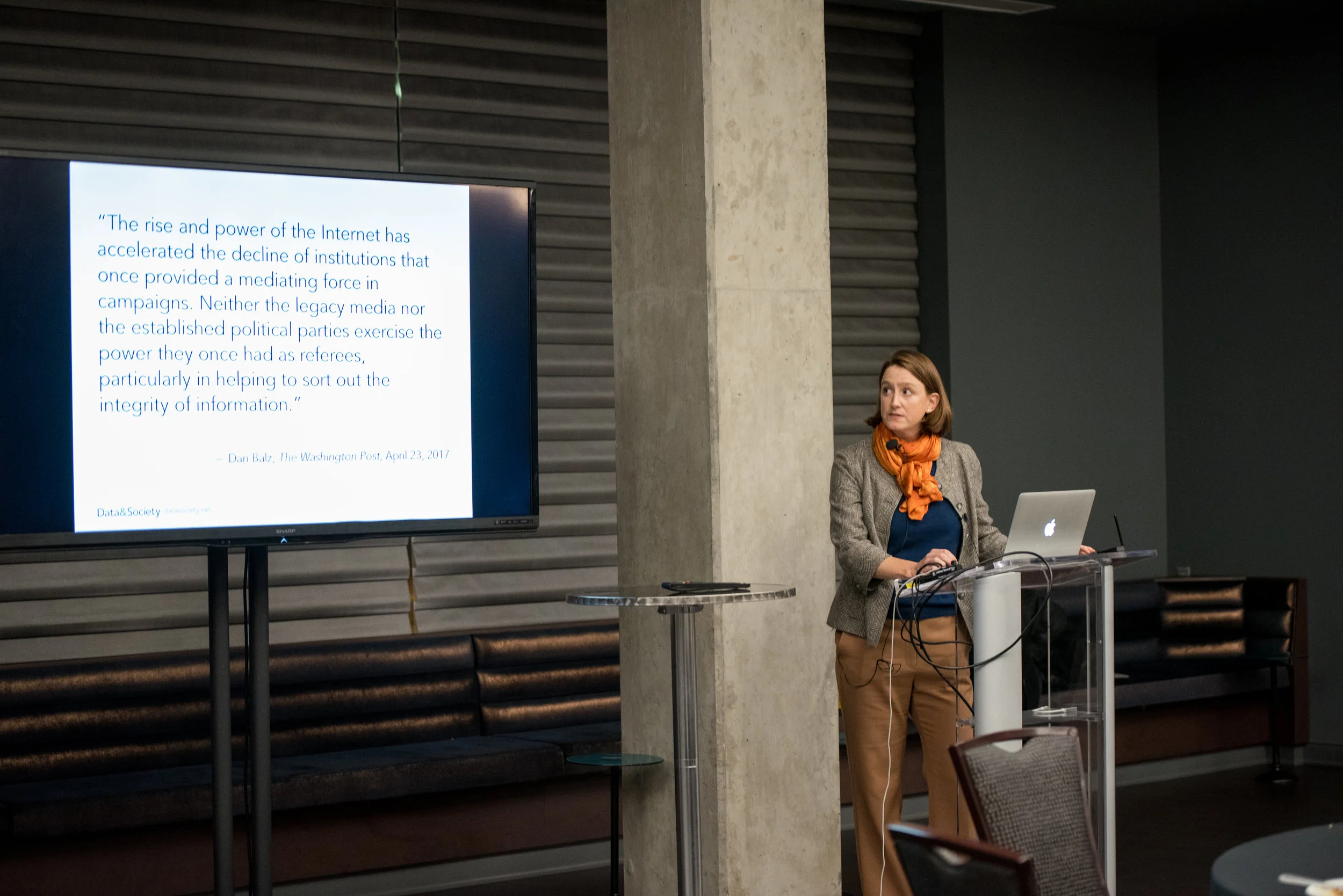 Keynote speaker Amanda Lenhart of the Better Life Lab at New America