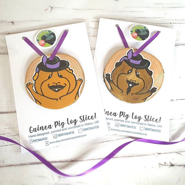 Trying out new packaging for the custom log slices! I love the purple to match @pigateers_rescue ๐ These log slices are being sent with other goodies for their open day in September. Just awaiting an order of stickers to come in! ๐ฟ๐พ