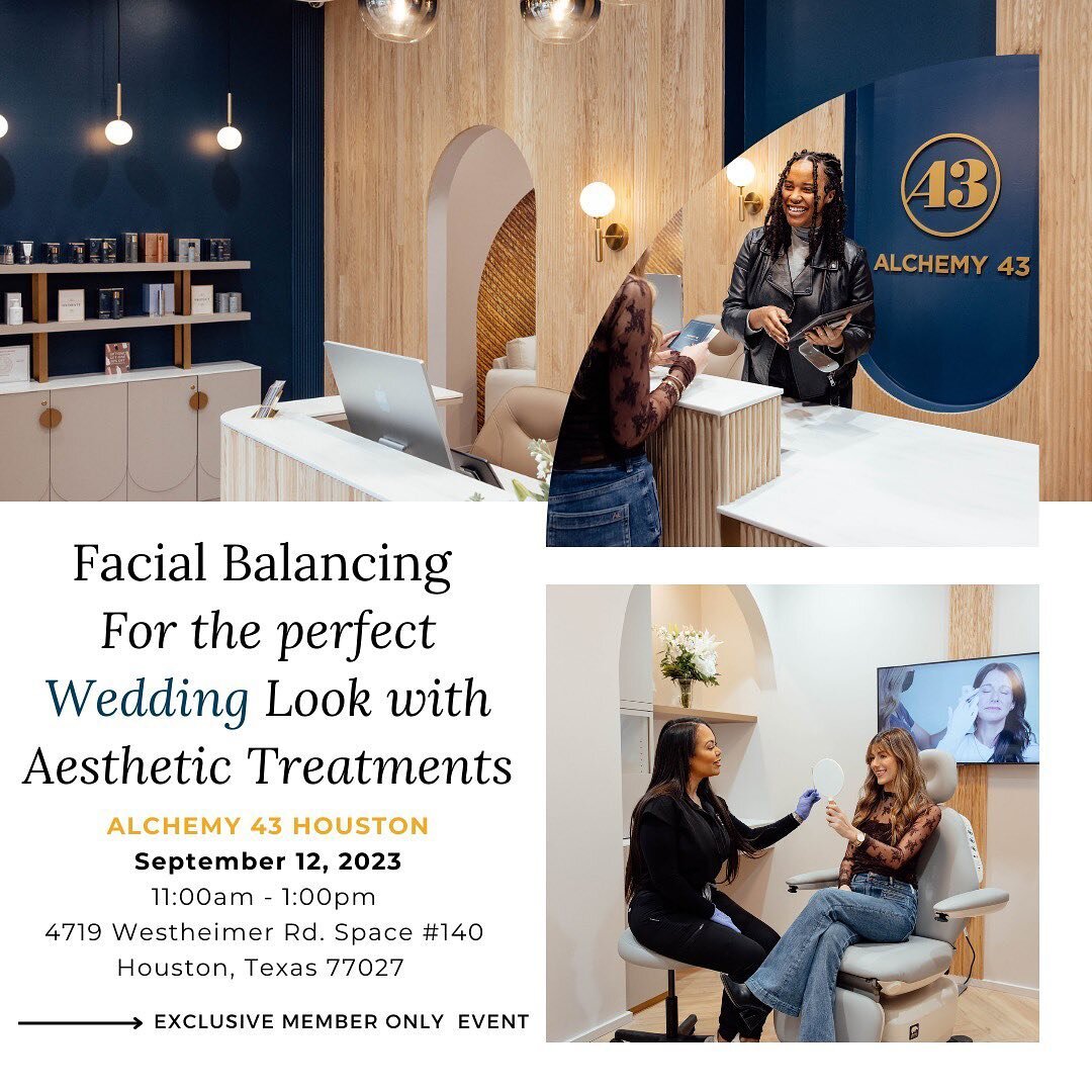 **Association of Wedding Planners Exclusive Members Event Invitation**

Dear Members,

You're Invited! 🥂

Mark your calendars for an extraordinary event hosted by Alchemy Med Spa Houston on September 12th, 2023, from 11:00 AM to 1:00 PM.

Alchemy 43