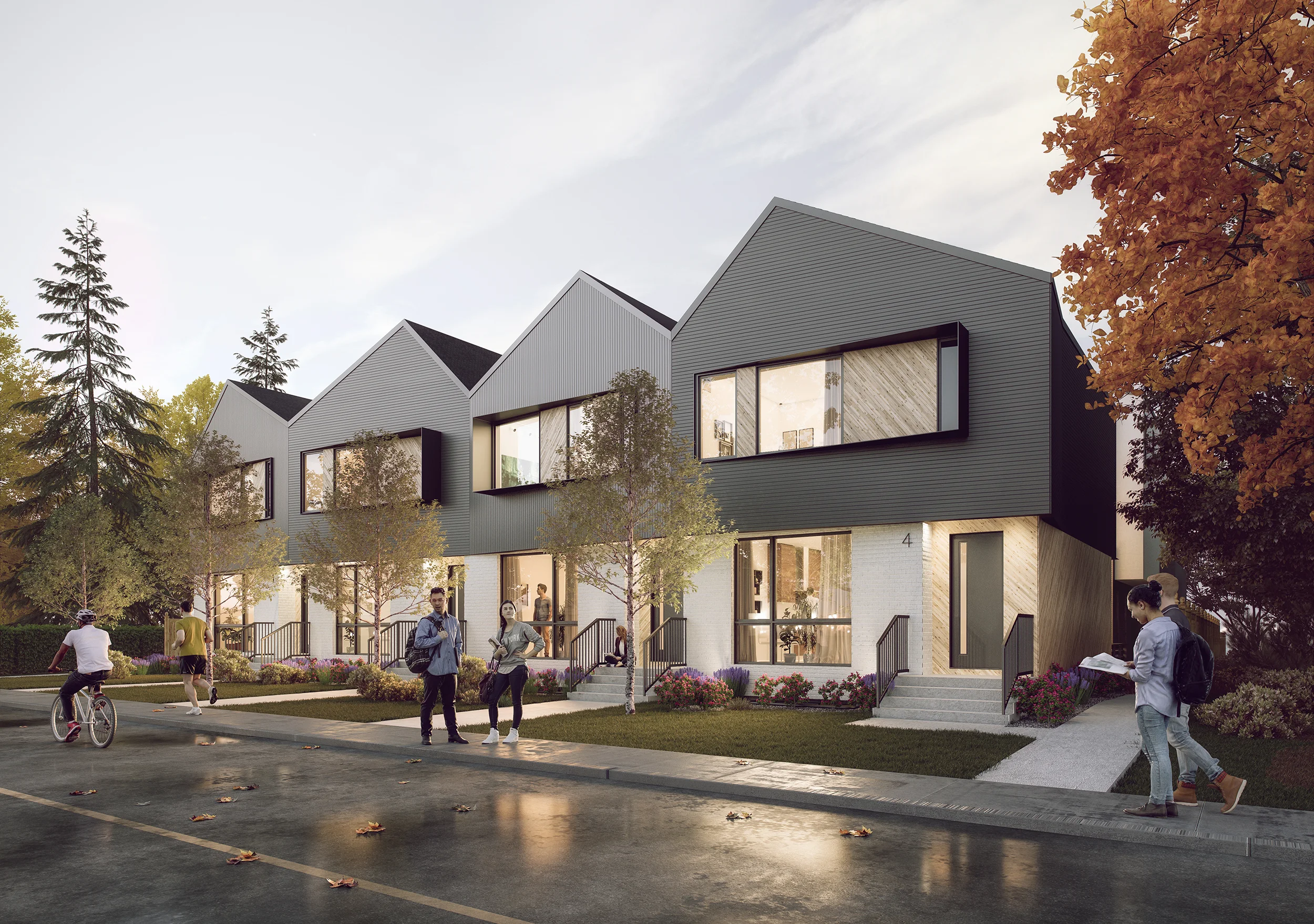 Streetscape: 20 Avenue SW front unit interface