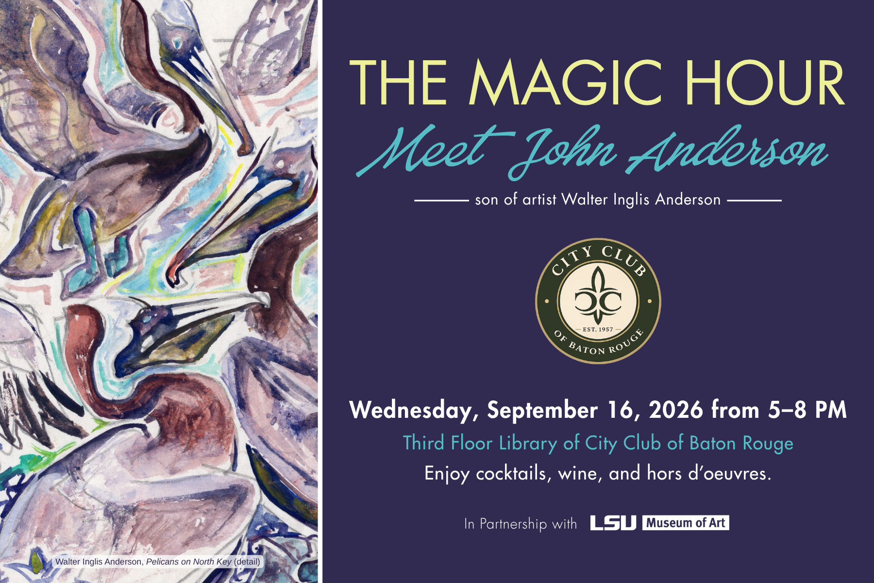 An Evening With LSU MOA: Celebrating Walter Anderson