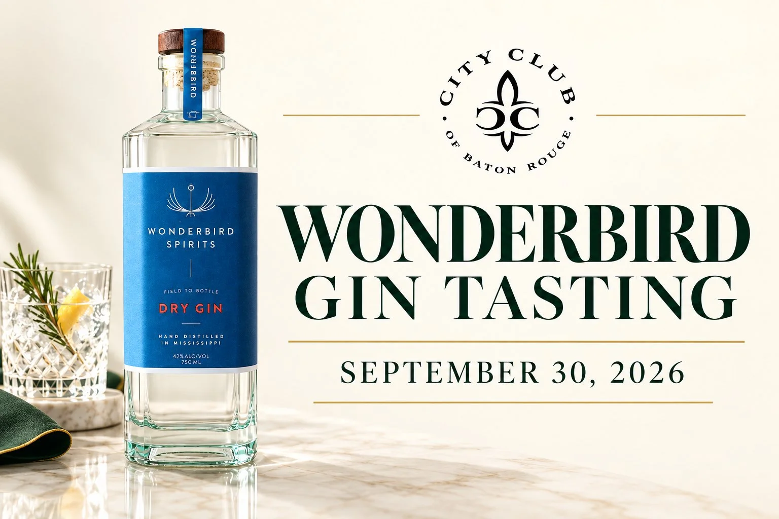 Wonderbird Gin Tasting