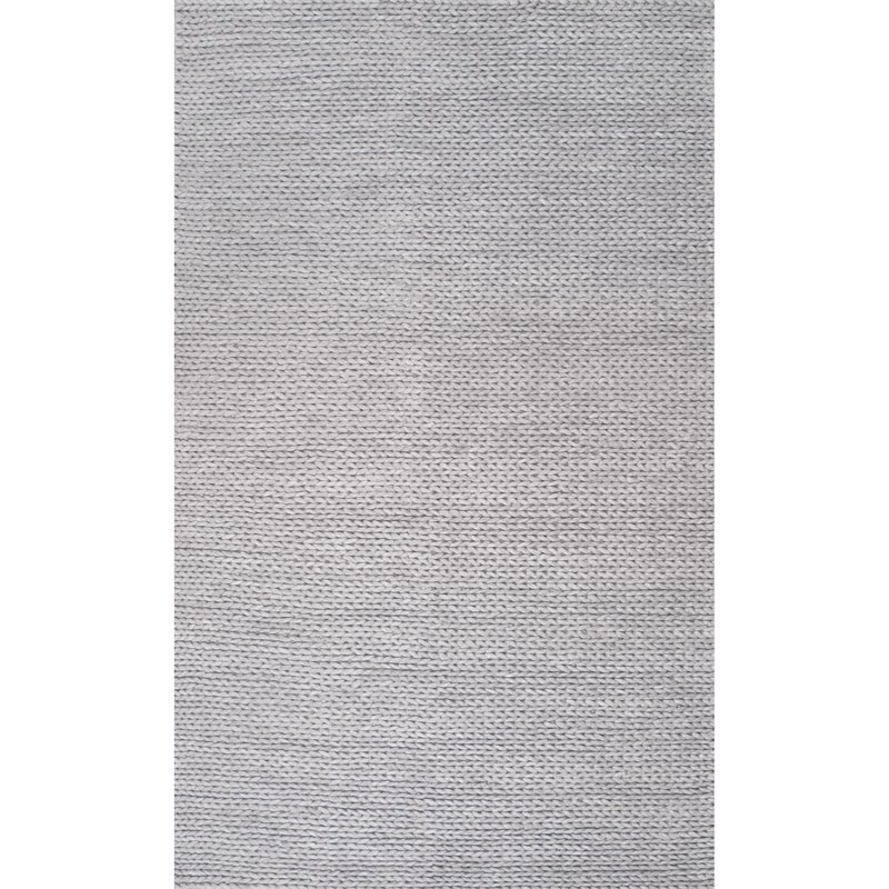 Touchstone Woolen Cable Hand-Woven Light Gray Area Rug3.jpg