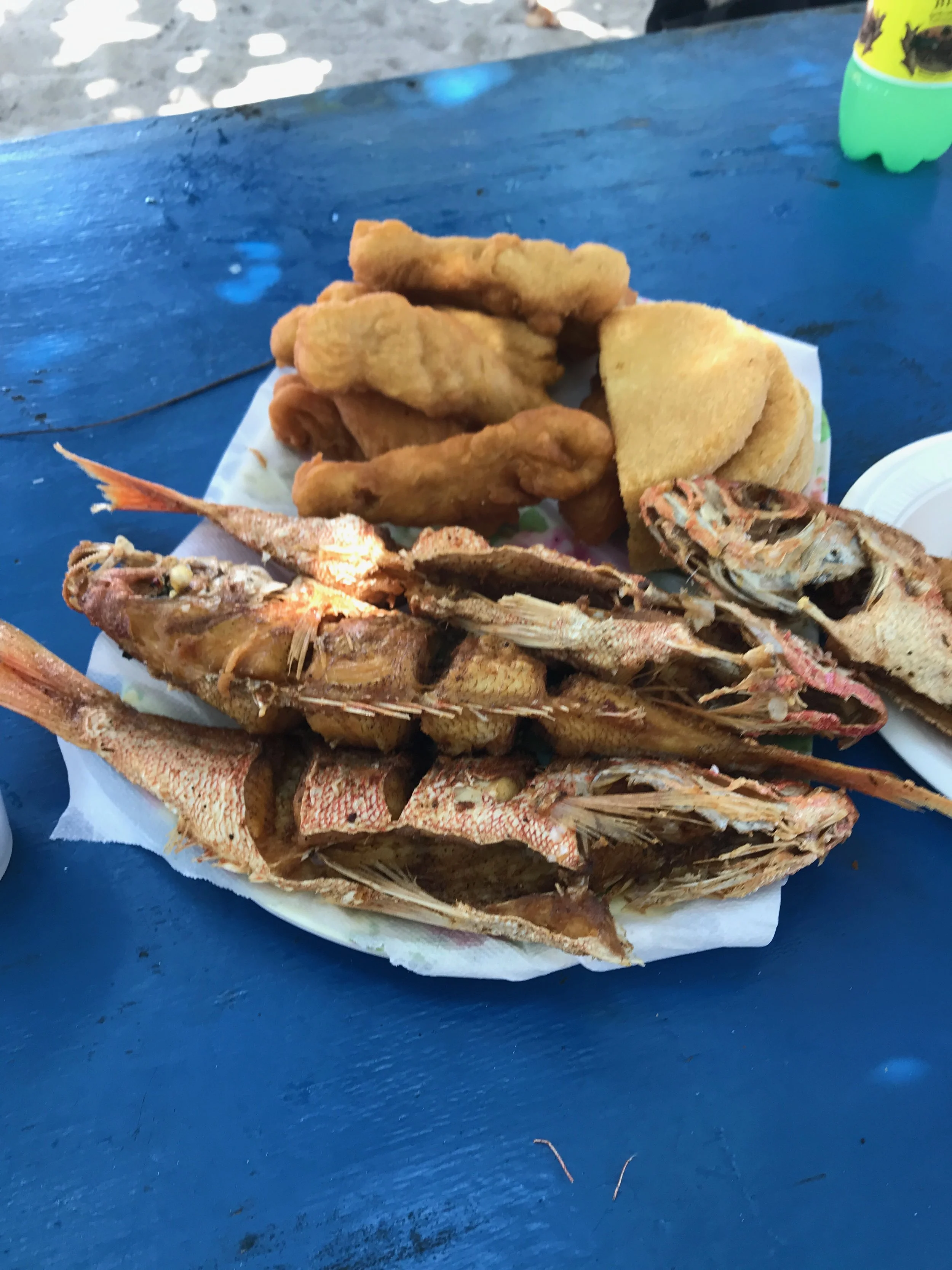 Refueling with fried fish, bammy and festival