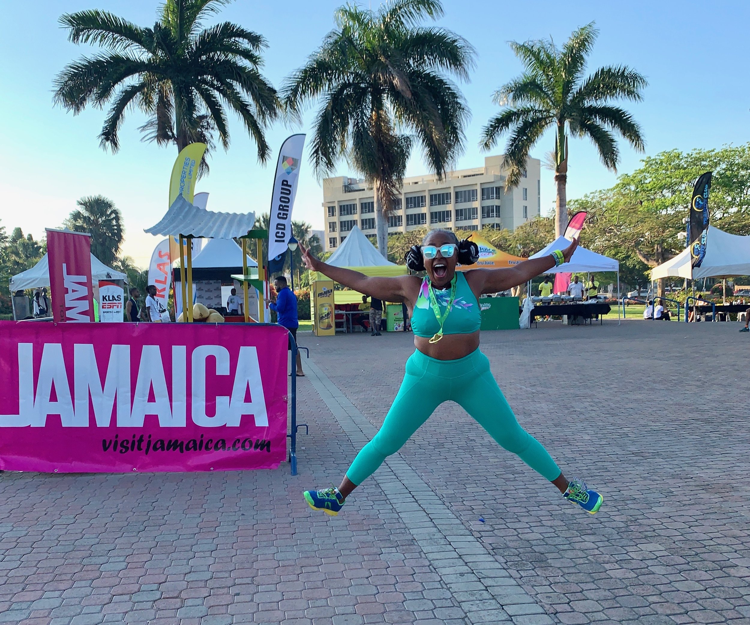 You know I couldn’t leave without doing my usual post-race jump shot!