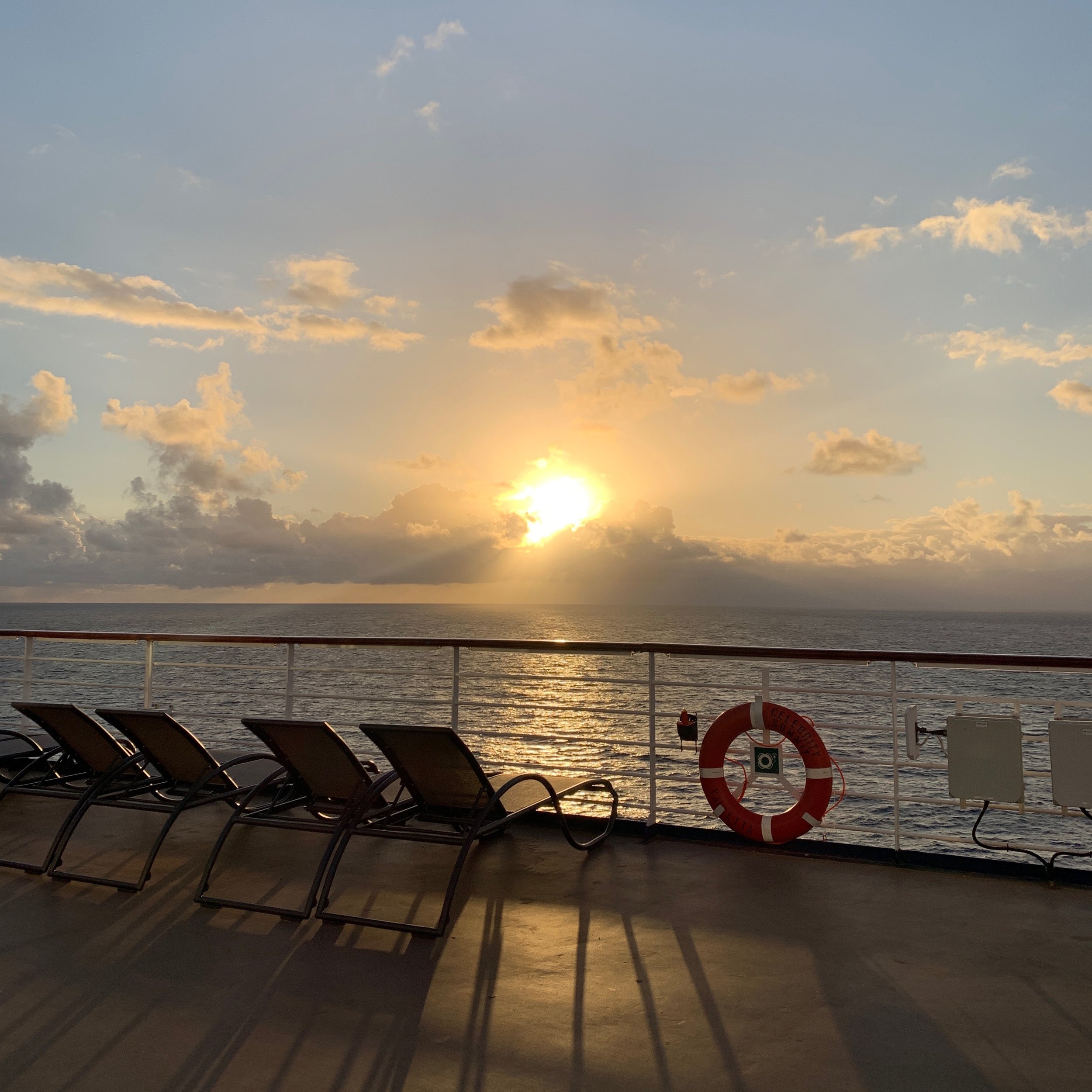 Sunrise at sea is always worth waking up for, don’t you think?