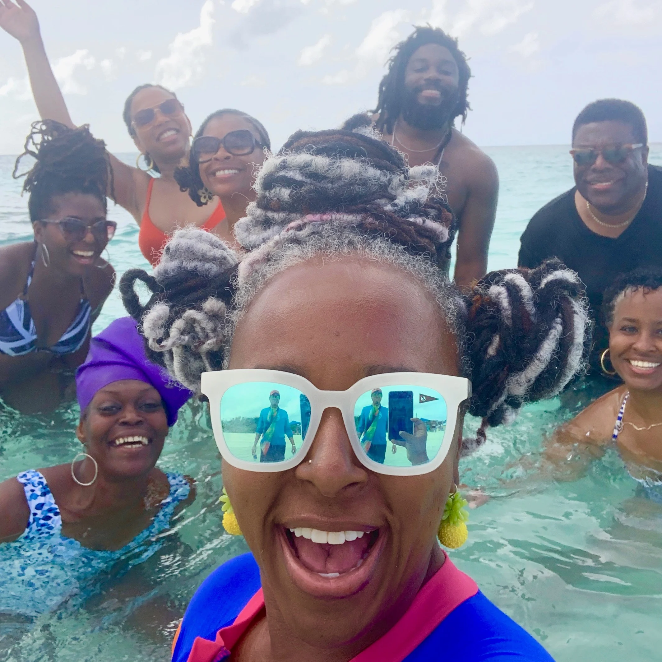 We talked about books. Then we hit the beach!