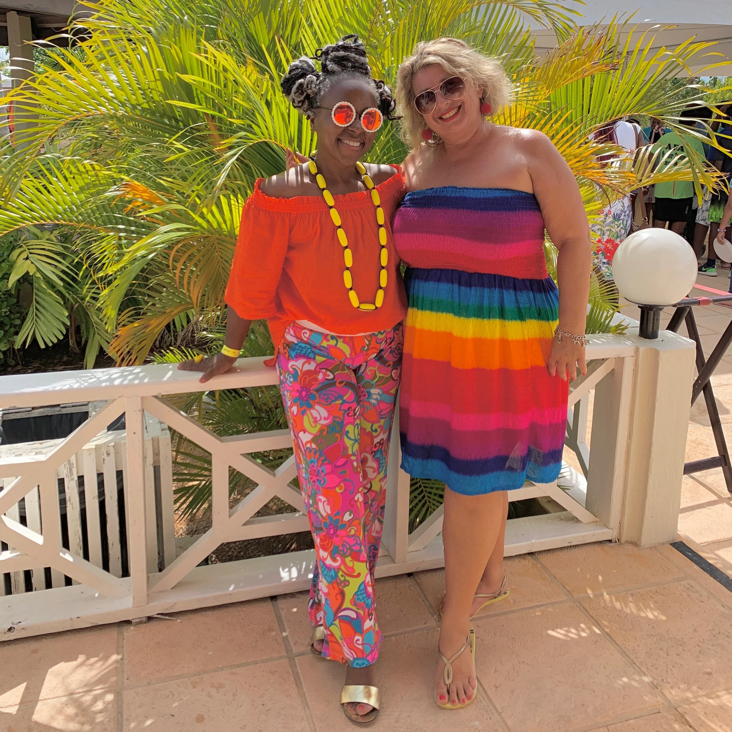 My friend, Anguilla resident Trudy Nixon, shares my love of the island - and bright colors!