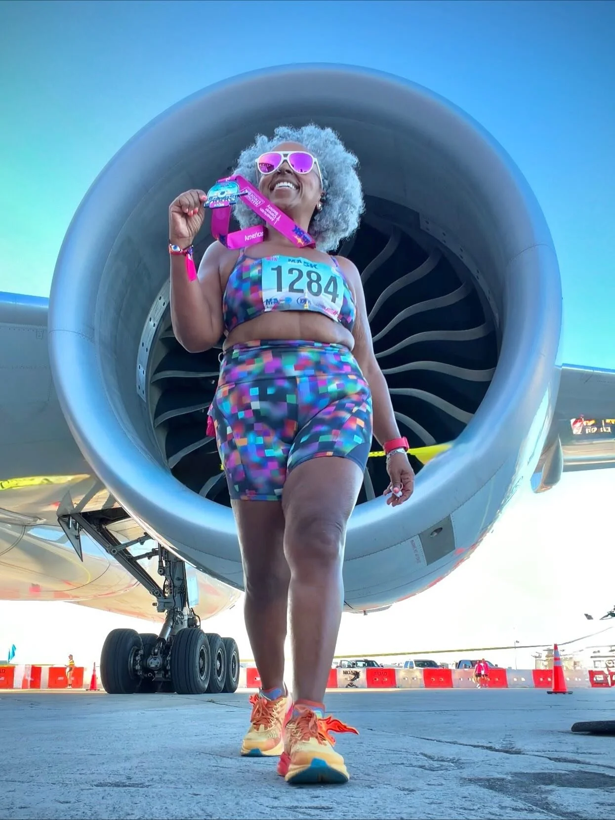 I can't think of a better reason to wake up at 5am on  Saturday than to run a 5k on the runway at Miami International Airport! This was the second time I've run this race (the first was in the inaugural in 2020) and I was really happy to see how it's