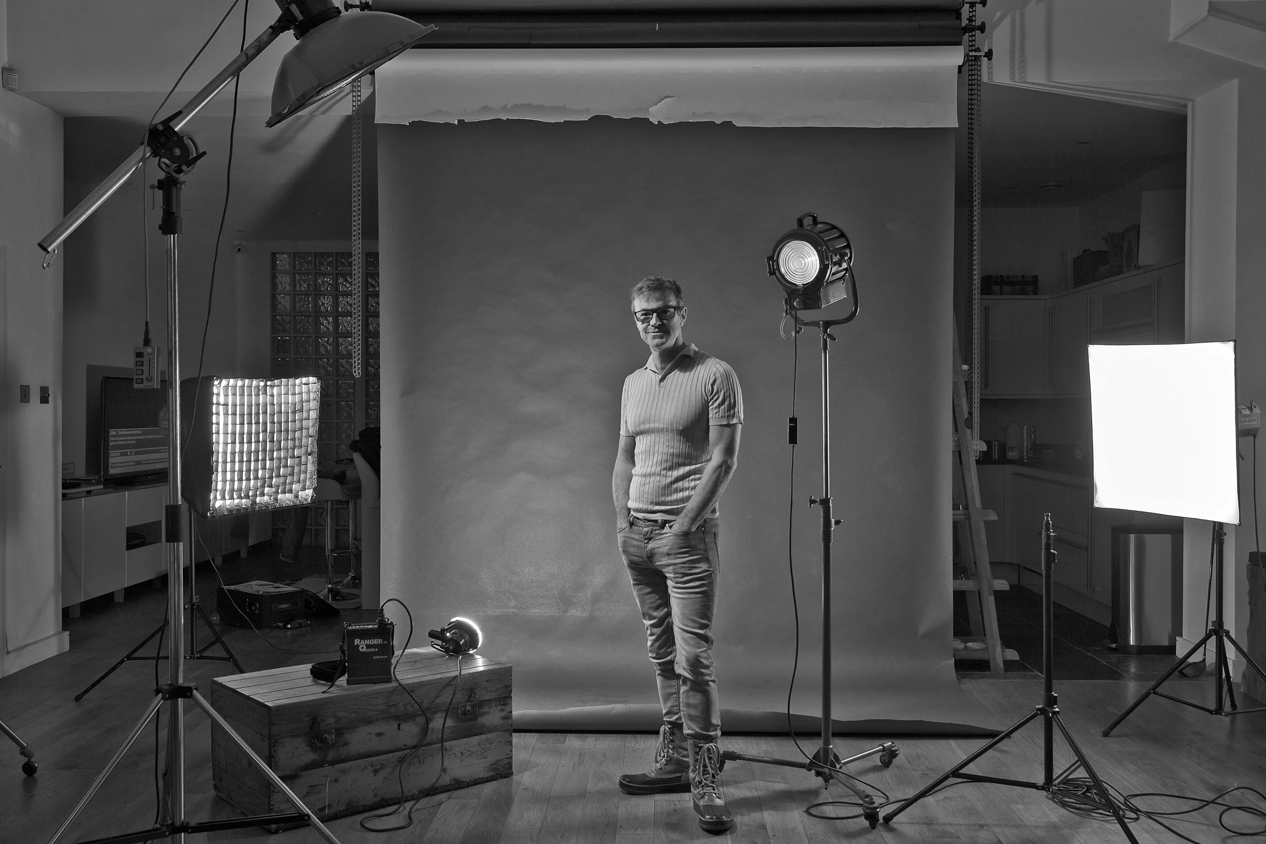 Peter Matthews in his studio