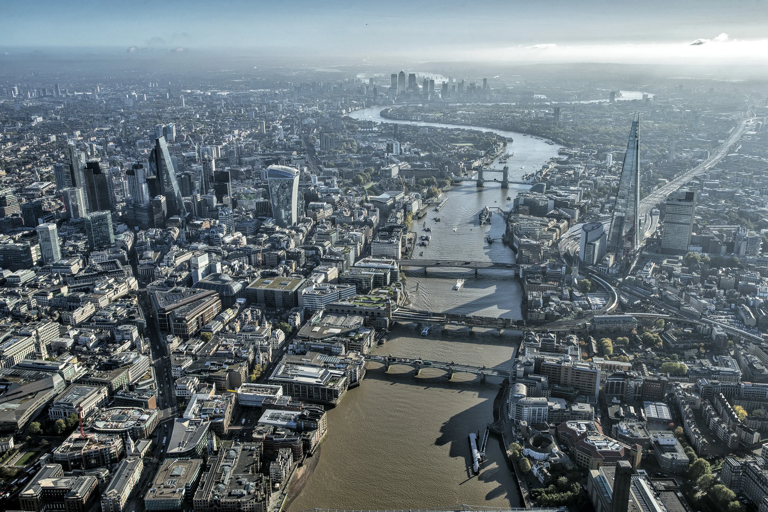 City of London River Thames Aerial photography