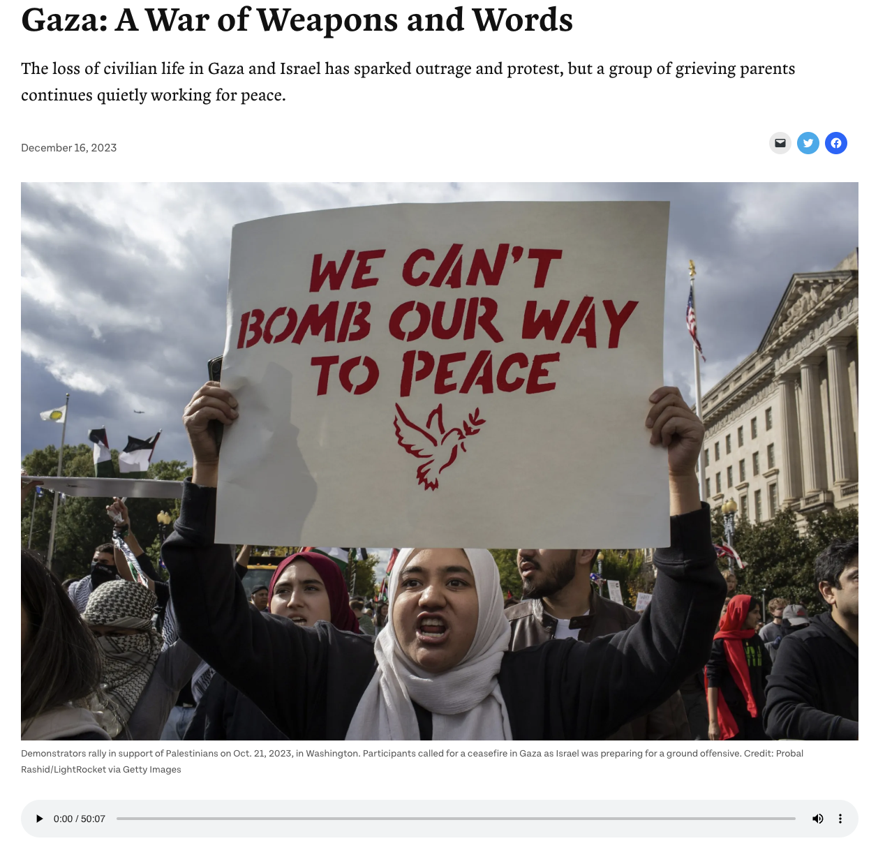 Gaza: A War of Weapons and Words 